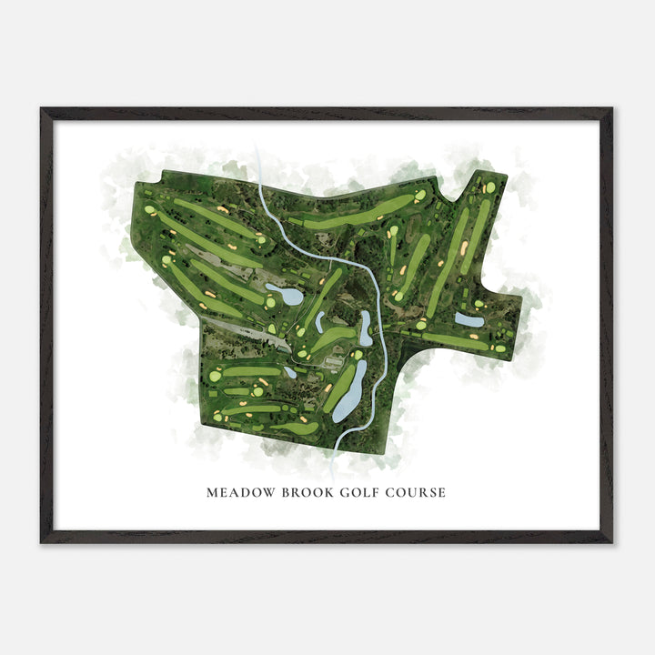 Print of Meadow Brook Golf Course Classic Map