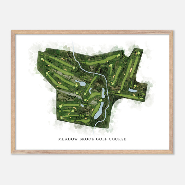 Print of Meadow Brook Golf Course Classic Map