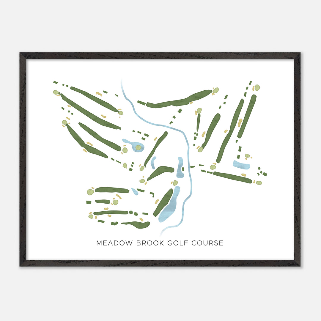 Print of Meadow Brook Golf Course Modern Map