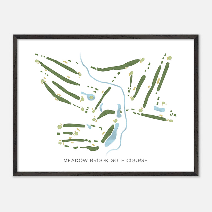 Print of Meadow Brook Golf Course Modern Map