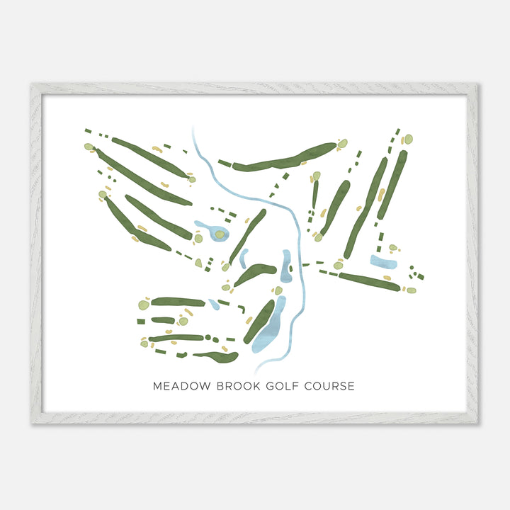 Print of Meadow Brook Golf Course Modern Map