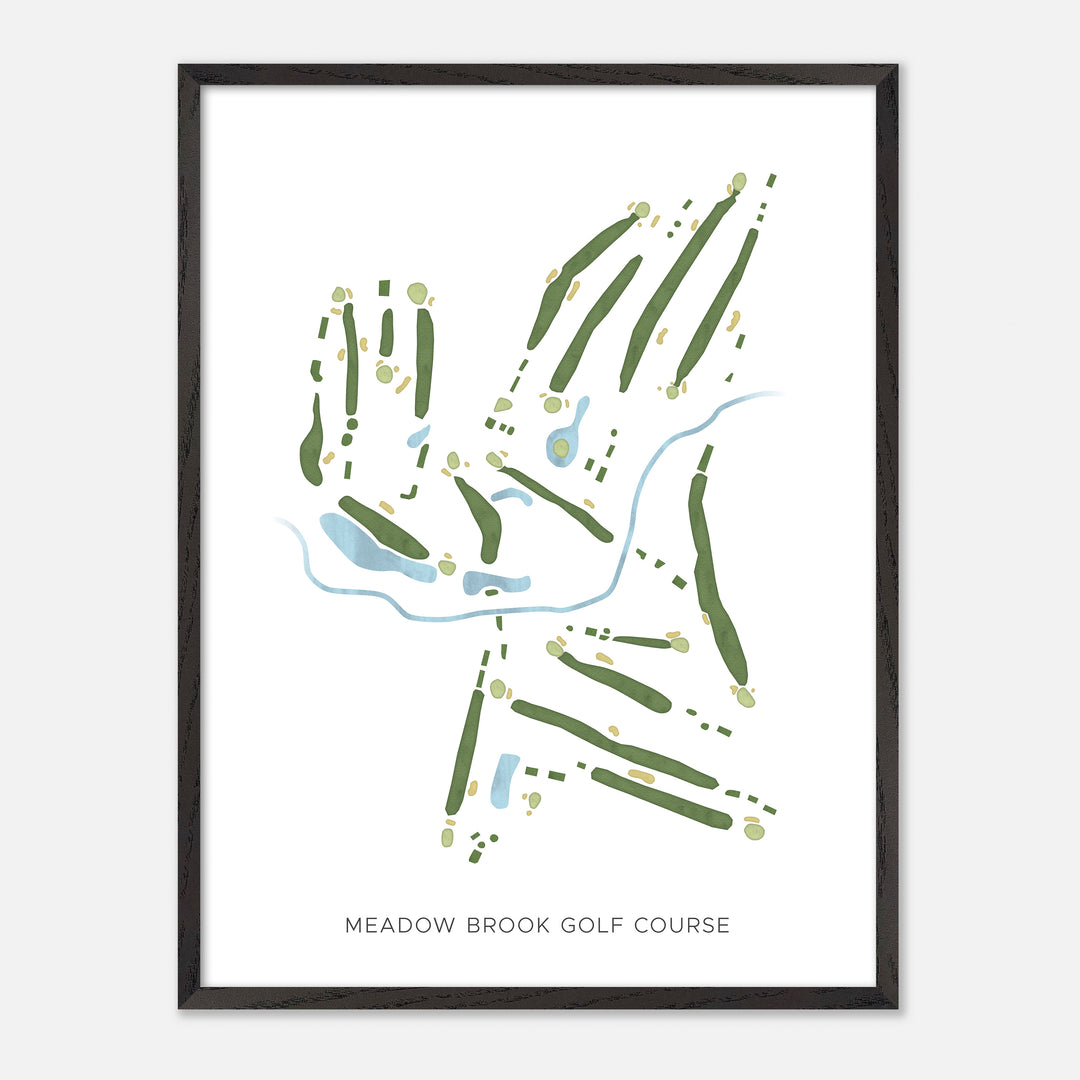Print of Meadow Brook Golf Course Modern Map