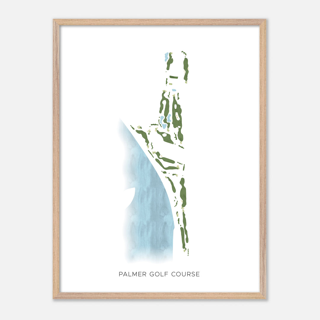 Print of Palmer Golf Course Modern Map