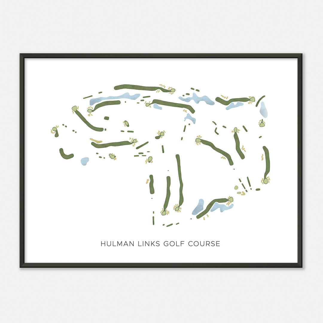 Print of Hulman Links Golf Course Modern Map