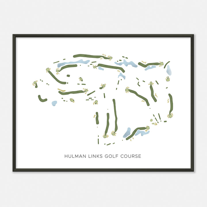 Print of Hulman Links Golf Course Modern Map