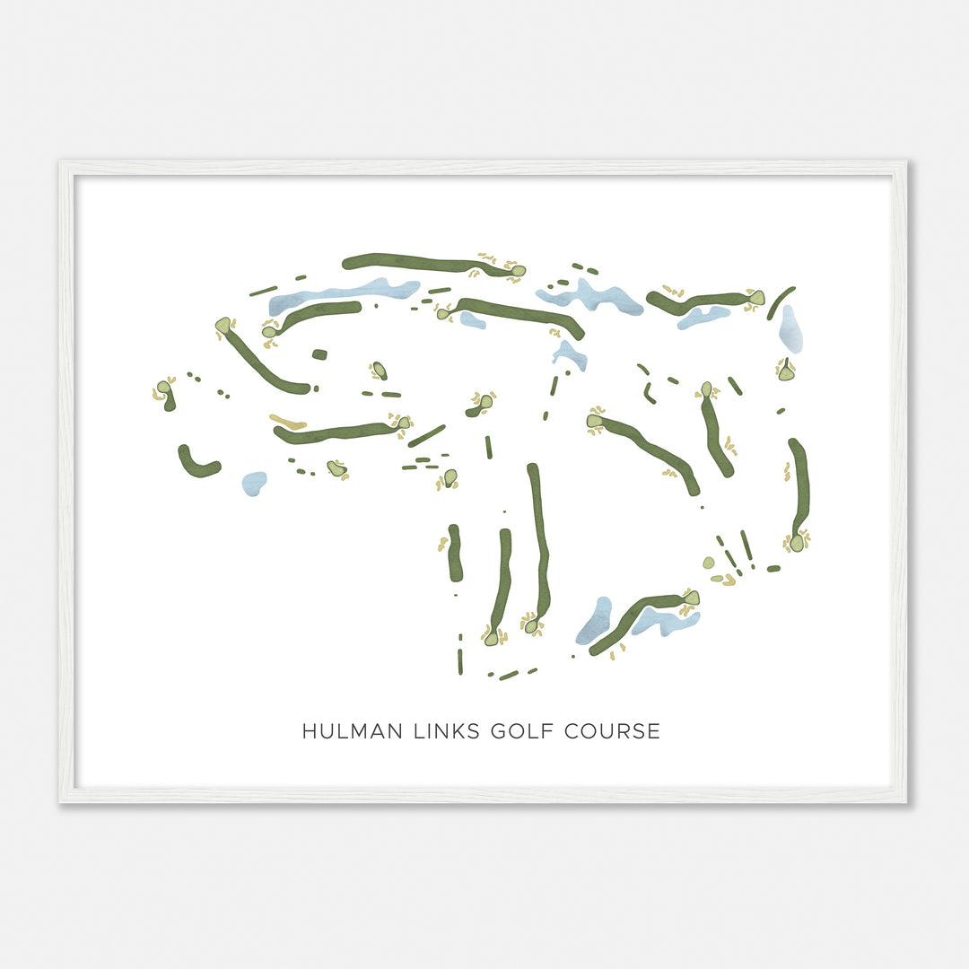 Print of Hulman Links Golf Course Modern Map