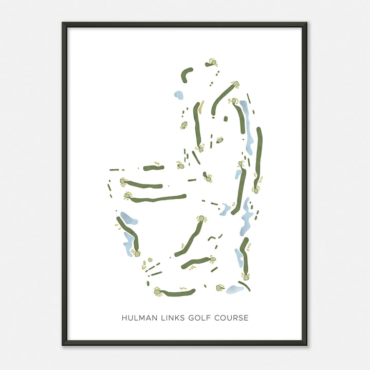 Print of Hulman Links Golf Course Modern Map