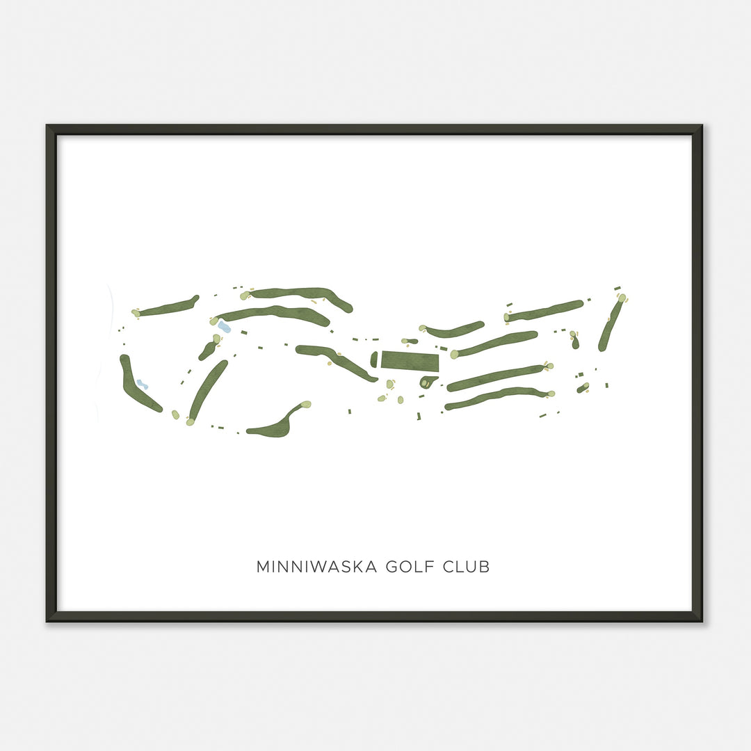 Print of Minniwaska Golf Club Modern Map