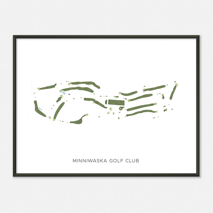 Print of Minniwaska Golf Club Modern Map