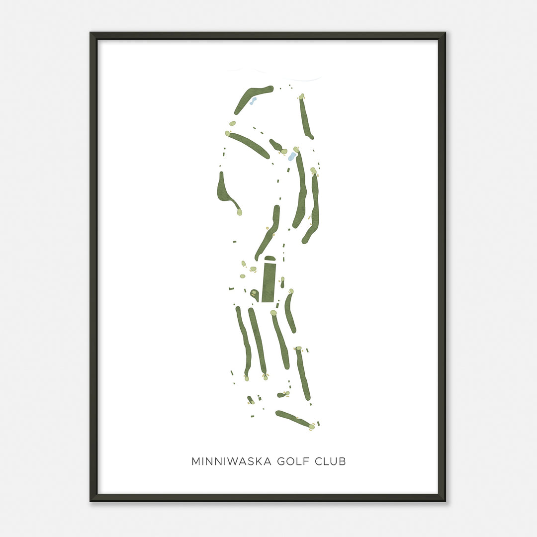 Print of Minniwaska Golf Club Modern Map