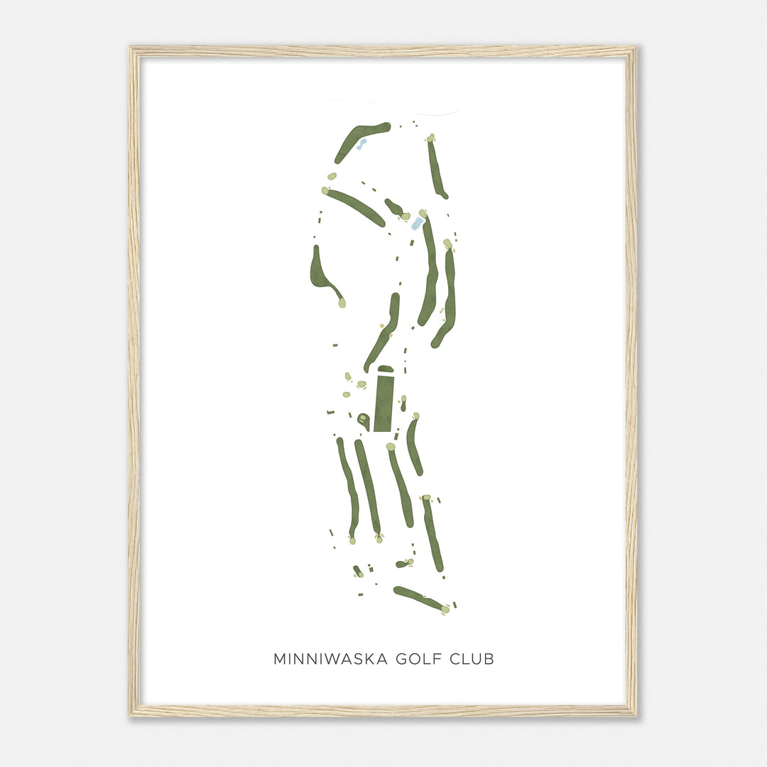 Print of Minniwaska Golf Club Modern Map