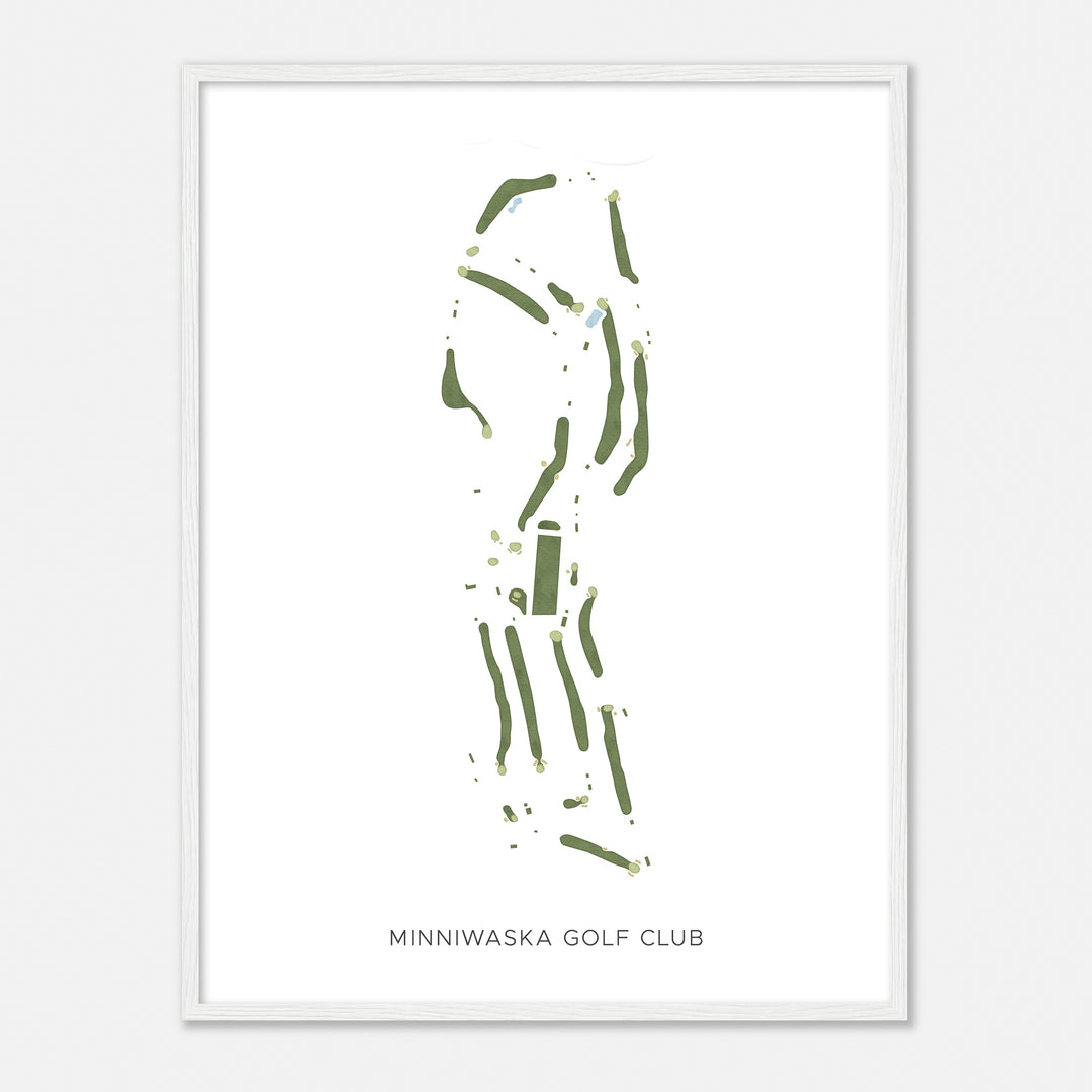 Print of Minniwaska Golf Club Modern Map