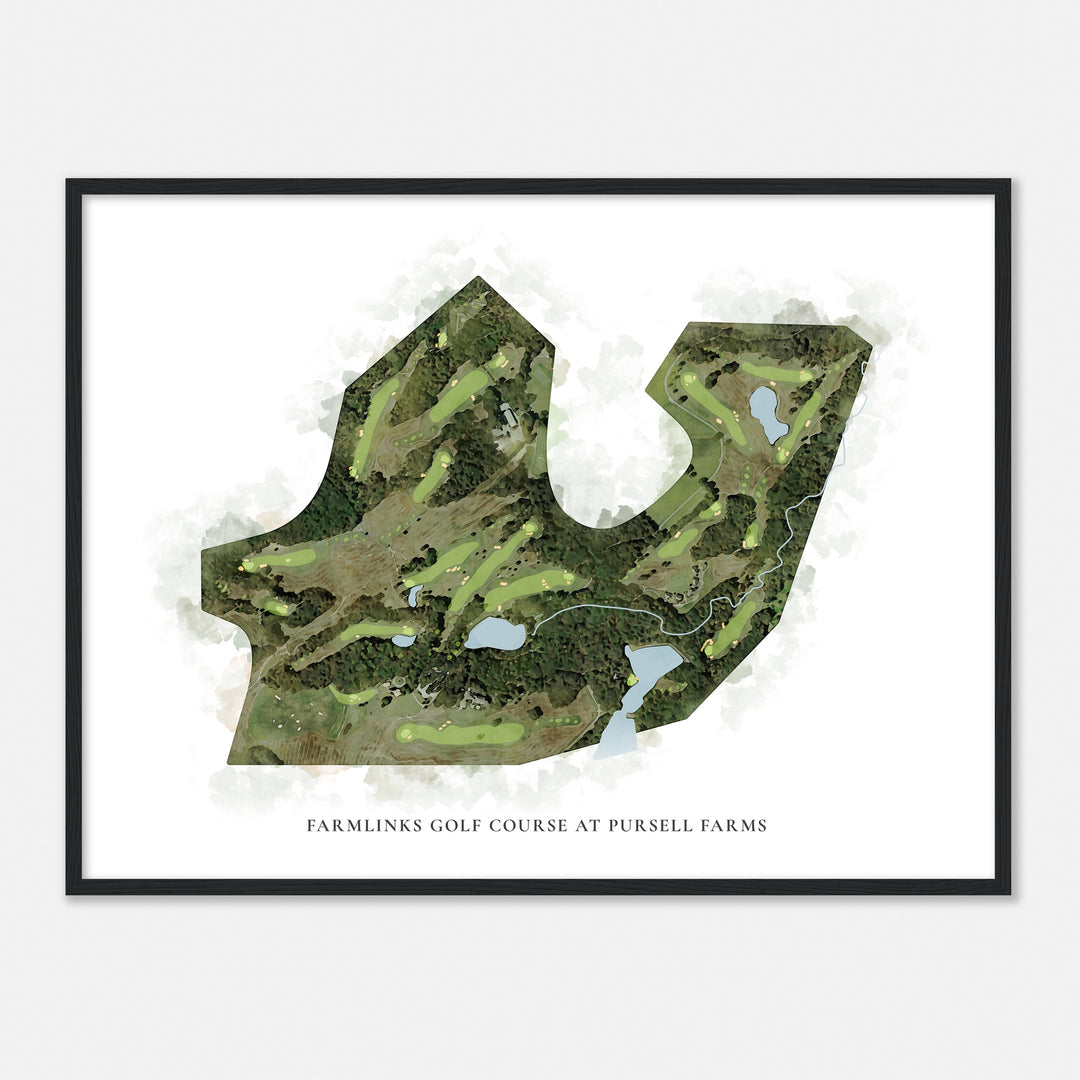 Print of Farmlinks Golf Course At Pursell Farms Classic Map