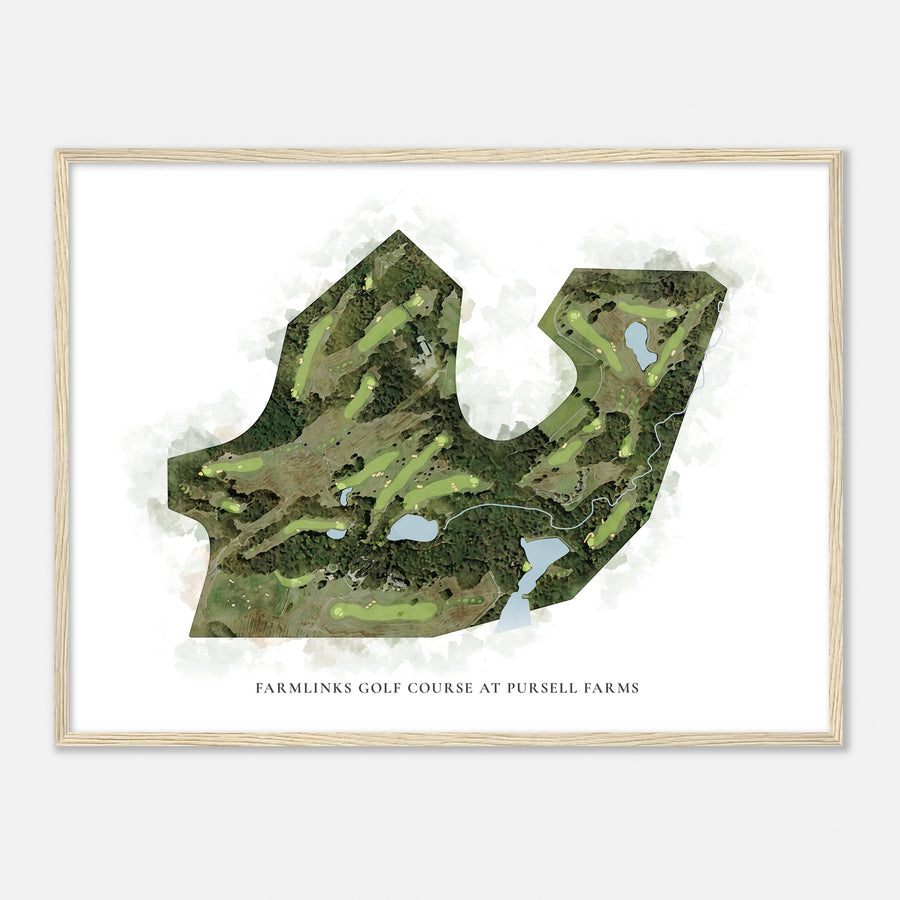 Print of Farmlinks Golf Course At Pursell Farms Classic Map