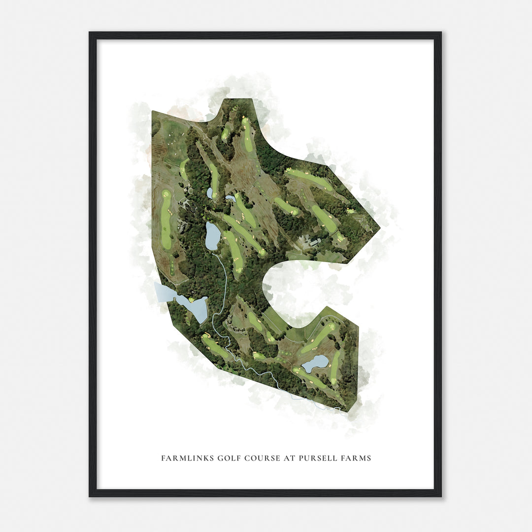 Print of Farmlinks Golf Course At Pursell Farms Classic Map