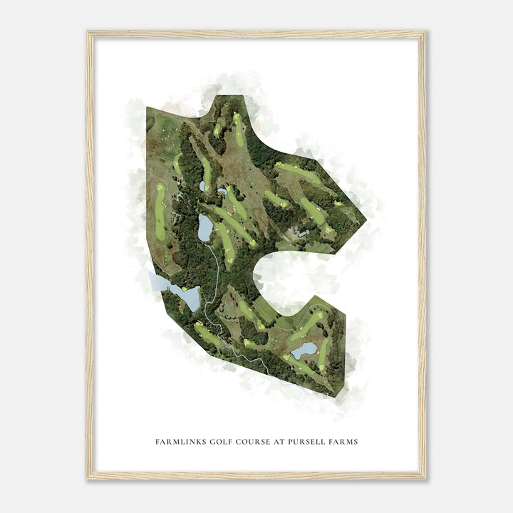 Print of Farmlinks Golf Course At Pursell Farms Classic Map