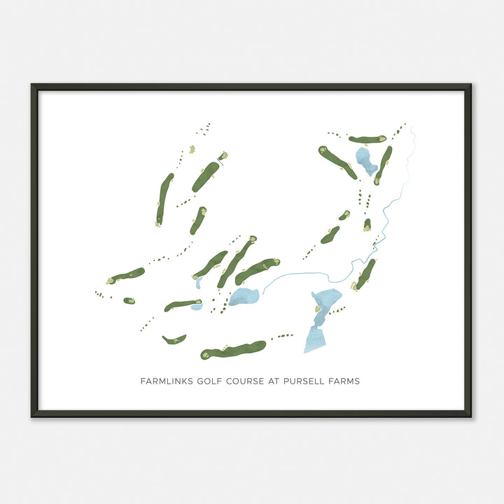 Print of Farmlinks Golf Course At Pursell Farms Modern Map