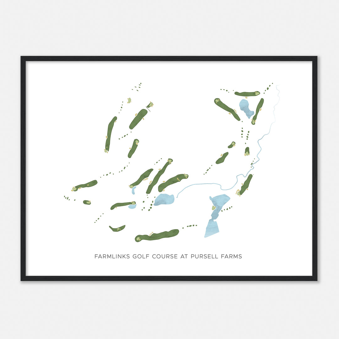 Print of Farmlinks Golf Course At Pursell Farms Modern Map
