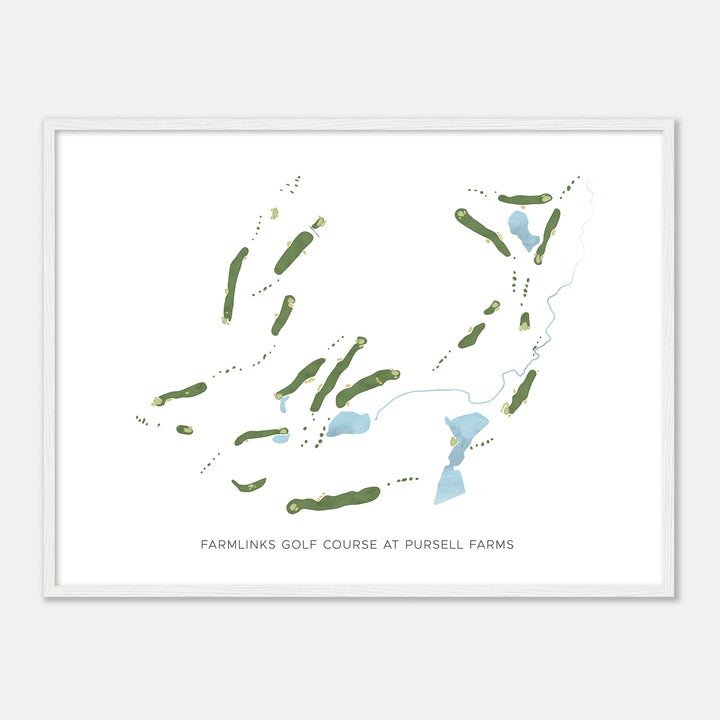 Print of Farmlinks Golf Course At Pursell Farms Modern Map