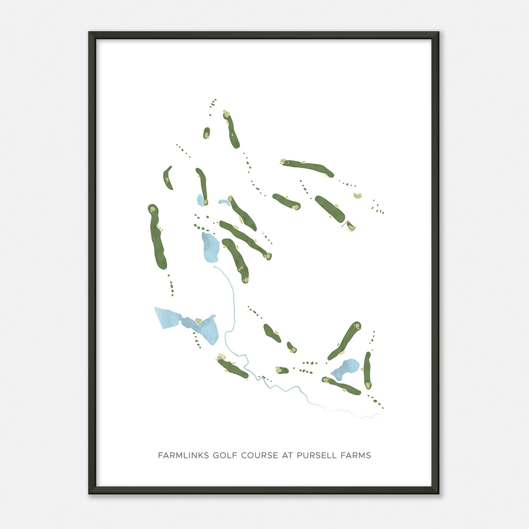Print of Farmlinks Golf Course At Pursell Farms Modern Map