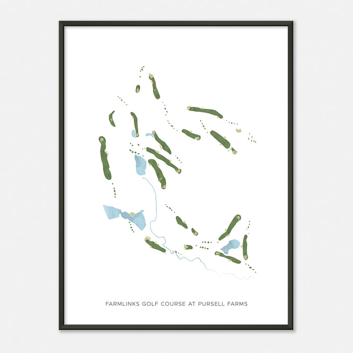 Print of Farmlinks Golf Course At Pursell Farms Modern Map