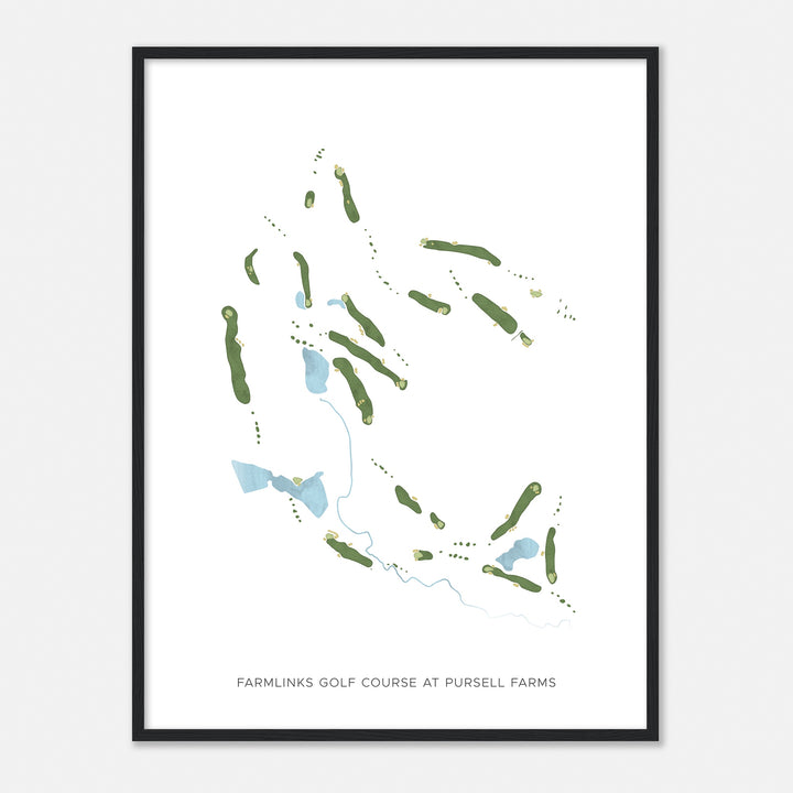 Print of Farmlinks Golf Course At Pursell Farms Modern Map