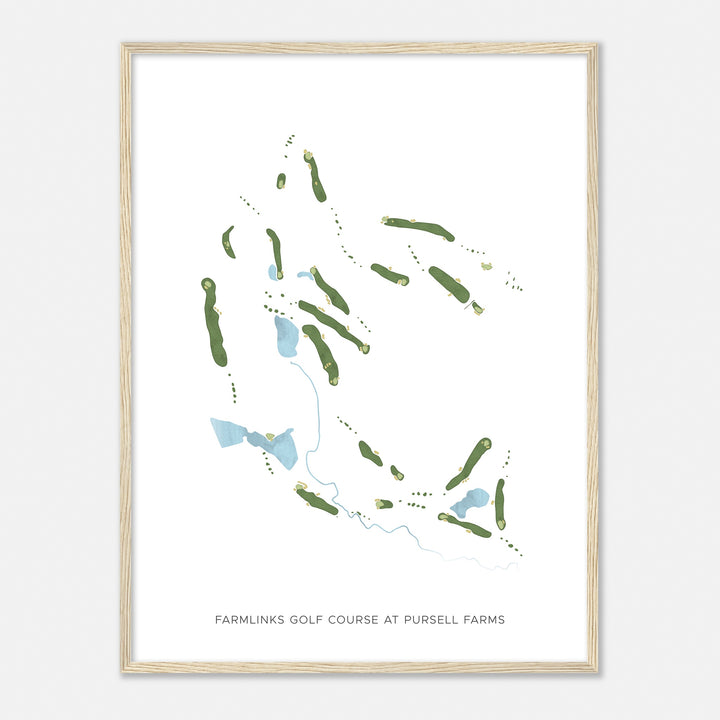 Print of Farmlinks Golf Course At Pursell Farms Modern Map