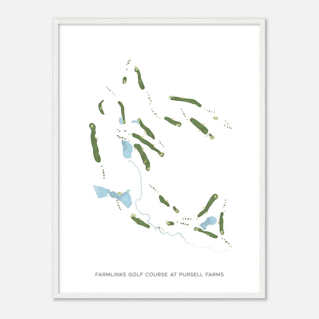 Print of Farmlinks Golf Course At Pursell Farms Modern Map