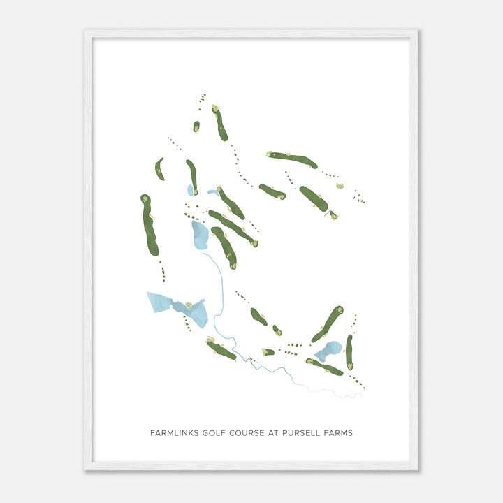 Print of Farmlinks Golf Course At Pursell Farms Modern Map