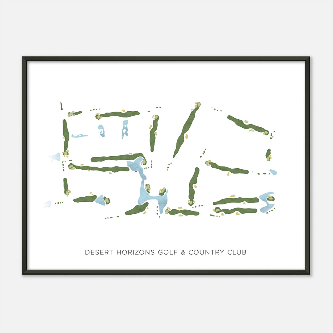 Print of Desert Horizons Golf &amp; Country Club Modern Map