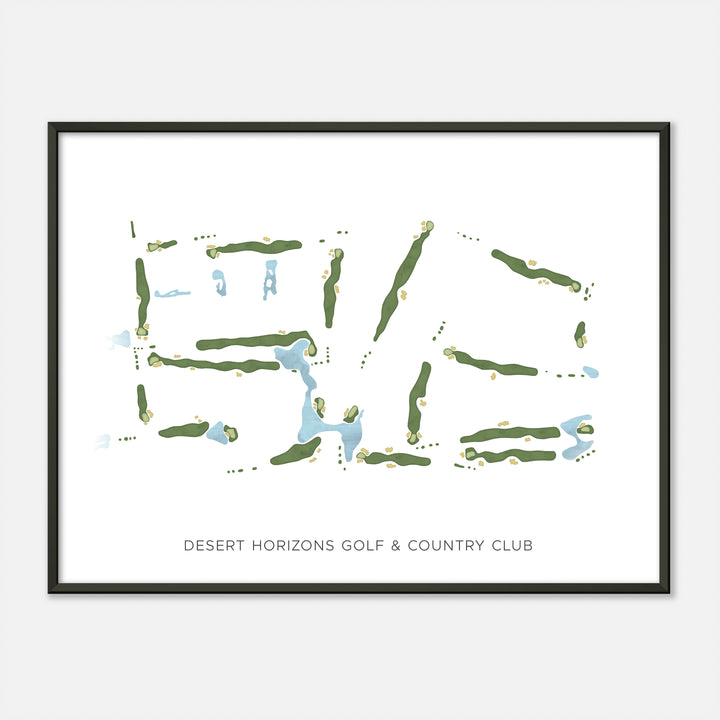 Print of Desert Horizons Golf &amp; Country Club Modern Map