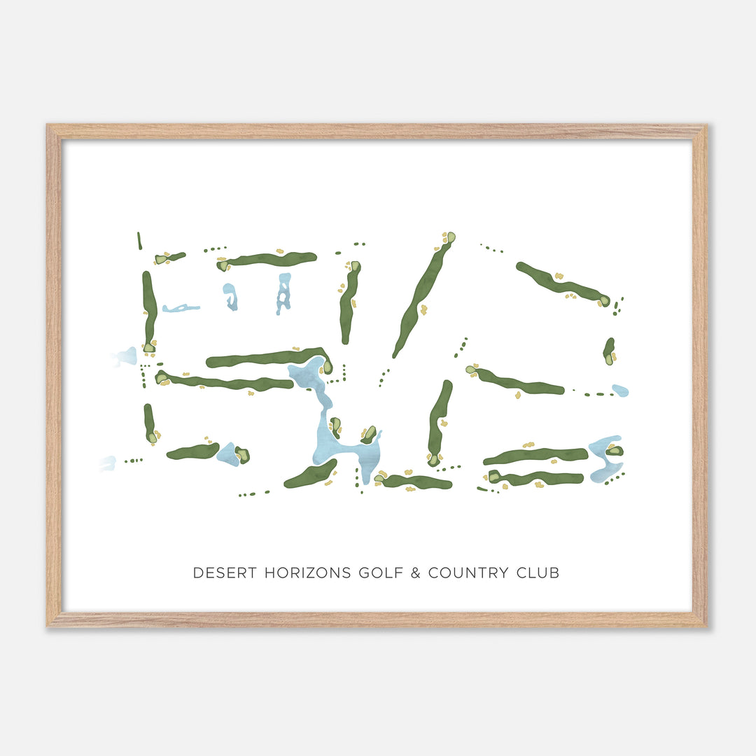 Print of Desert Horizons Golf &amp; Country Club Modern Map