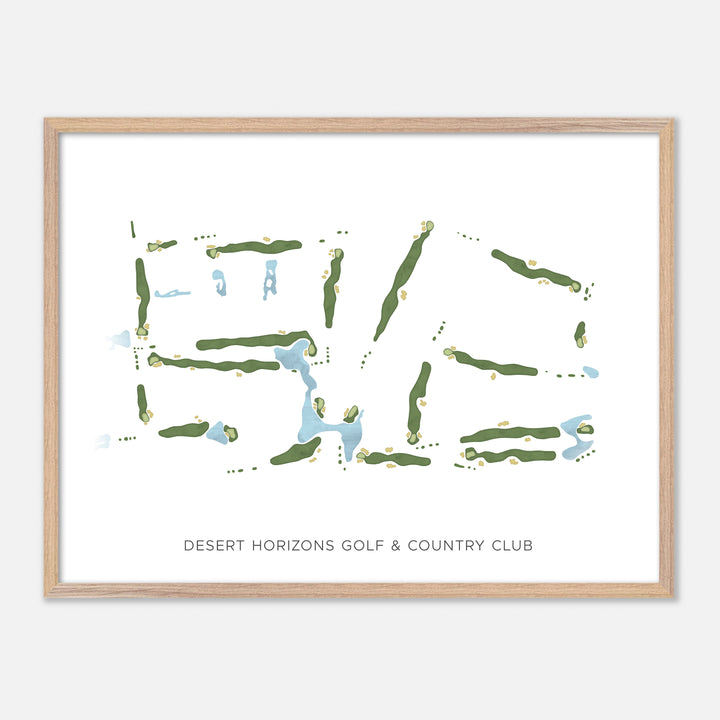 Print of Desert Horizons Golf &amp; Country Club Modern Map