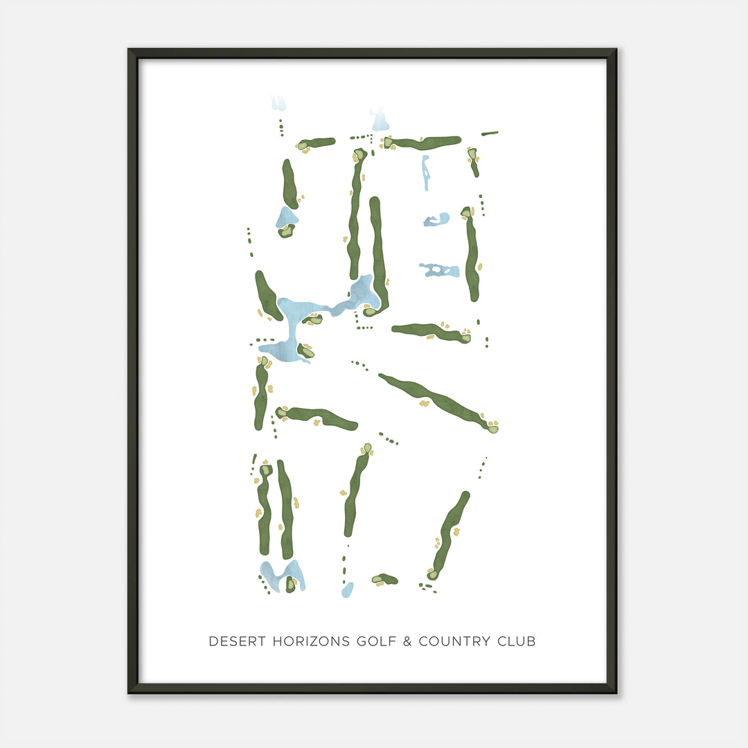 Print of Desert Horizons Golf &amp; Country Club Modern Map
