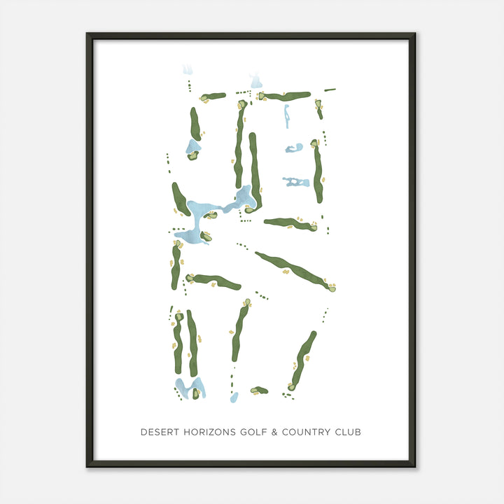 Print of Desert Horizons Golf &amp; Country Club Modern Map
