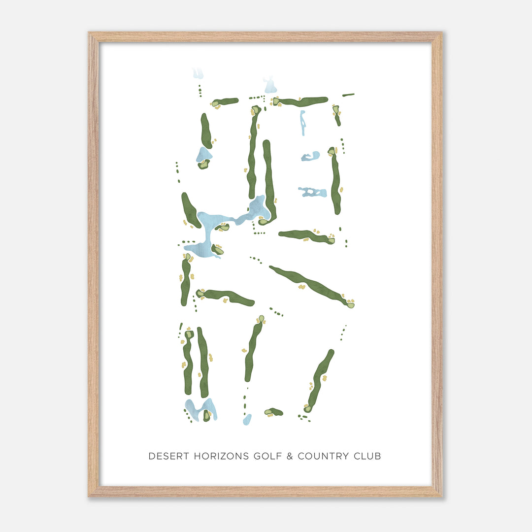 Print of Desert Horizons Golf &amp; Country Club Modern Map