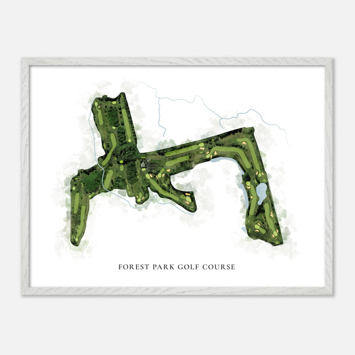Print of Forest Park Golf Course Classic Map