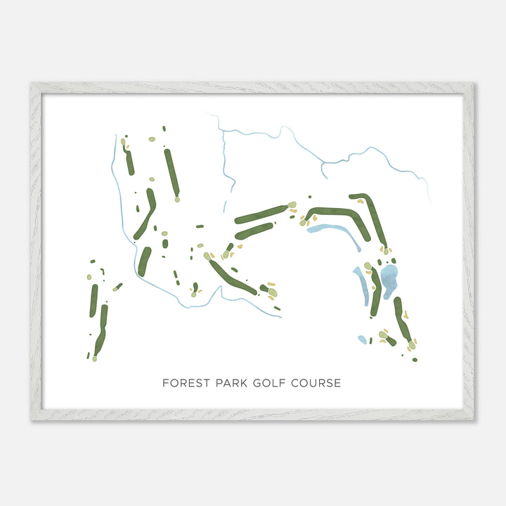 Print of Forest Park Golf Course Modern Map