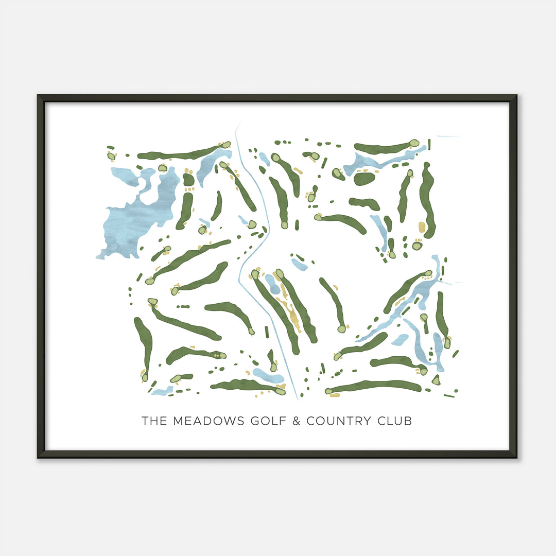 Print of The Meadows Golf & Country Club Modern Map