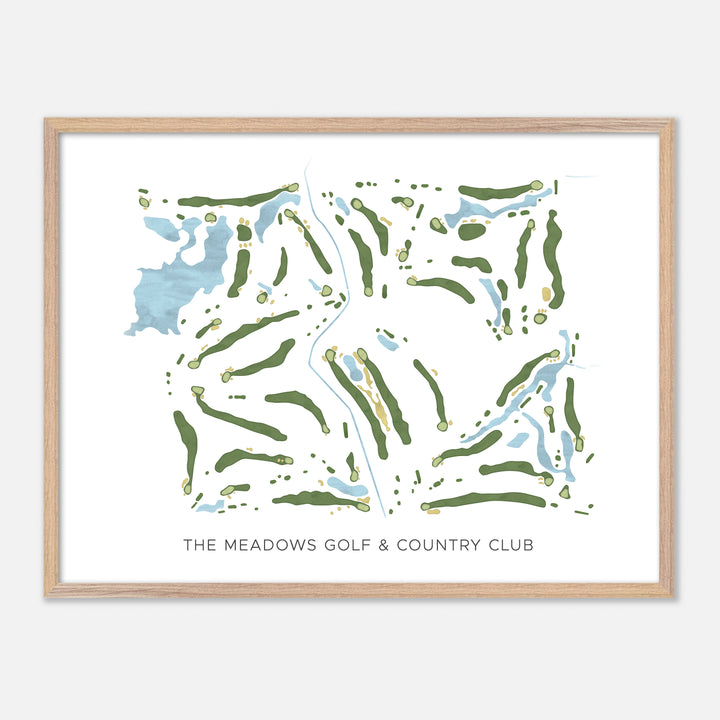 Print of The Meadows Golf & Country Club Modern Map