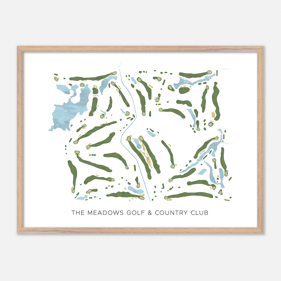 Print of The Meadows Golf & Country Club Modern Map