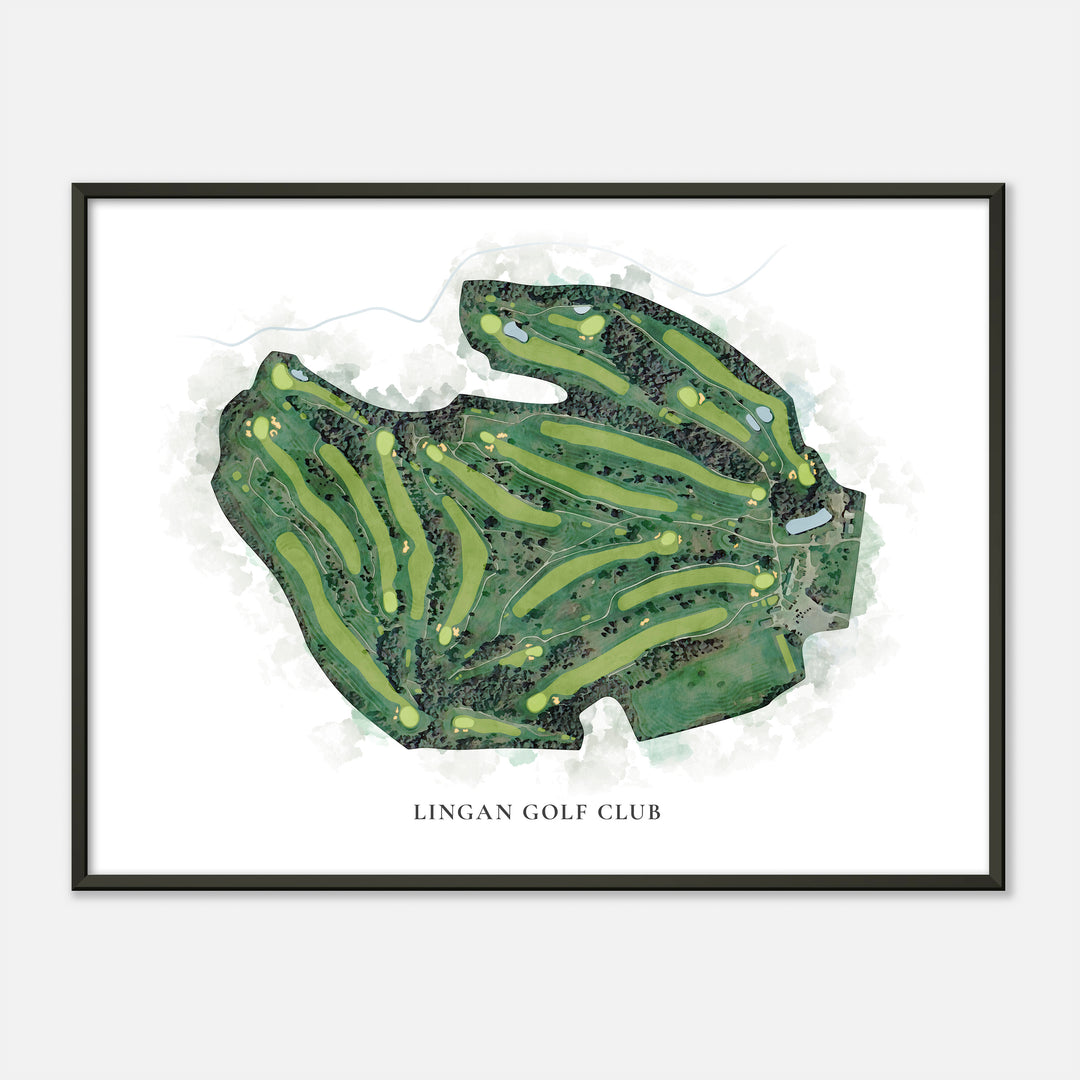Print of Lingan Golf Club Classic Map