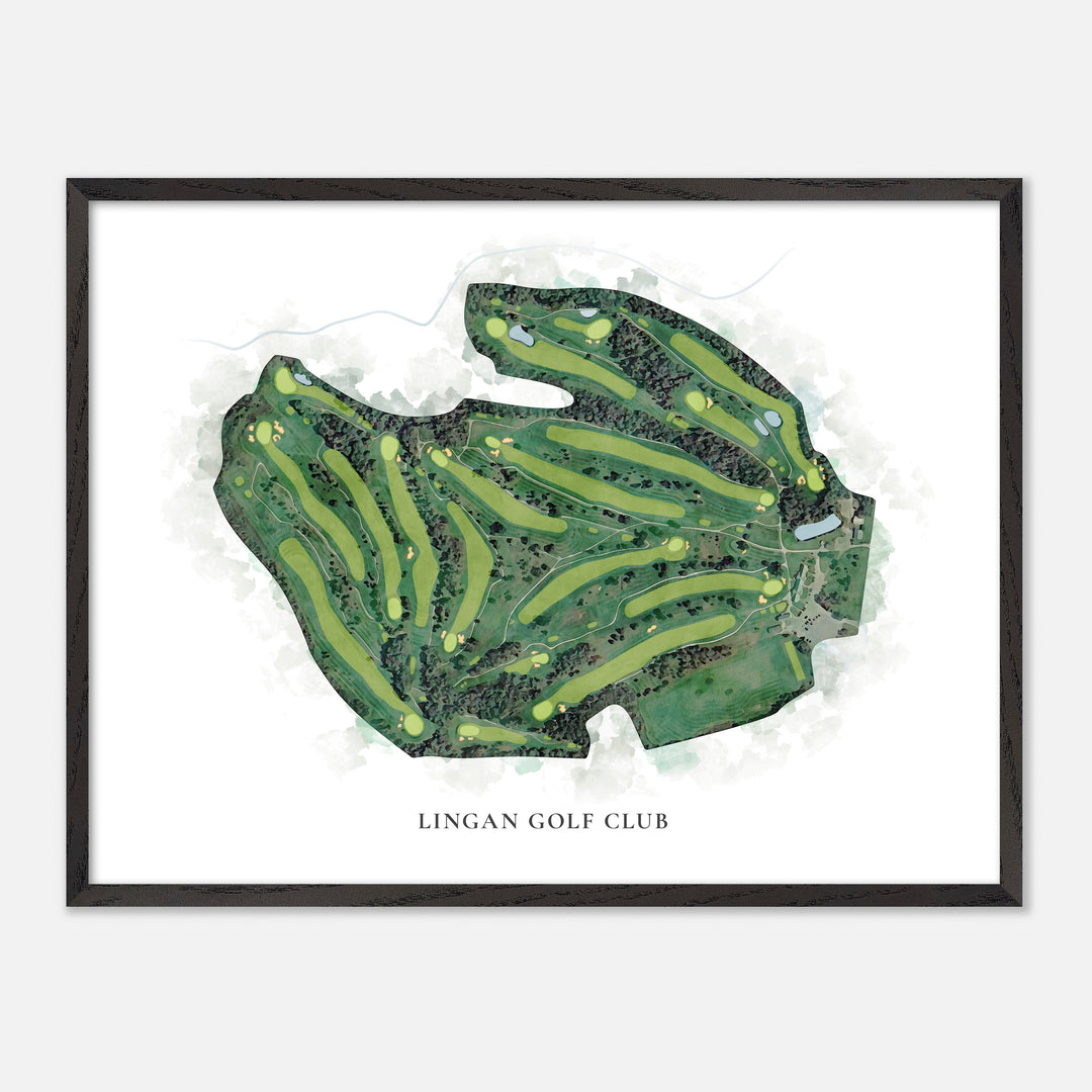 Print of Lingan Golf Club Classic Map