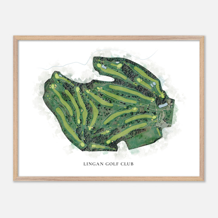 Print of Lingan Golf Club Classic Map