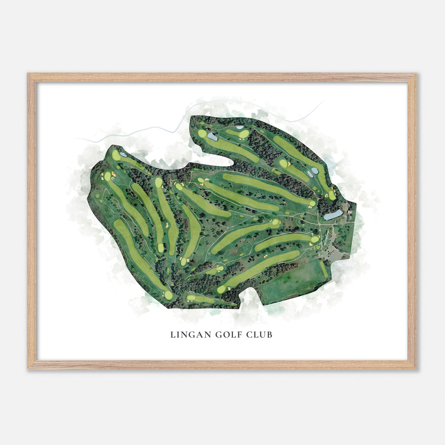 Print of Lingan Golf Club Classic Map