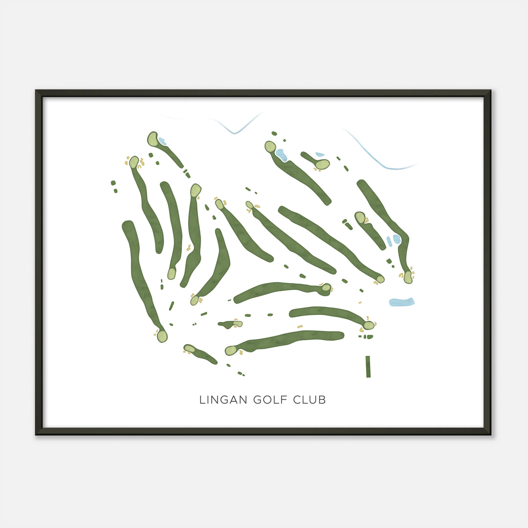 Print of Lingan Golf Club Modern Map