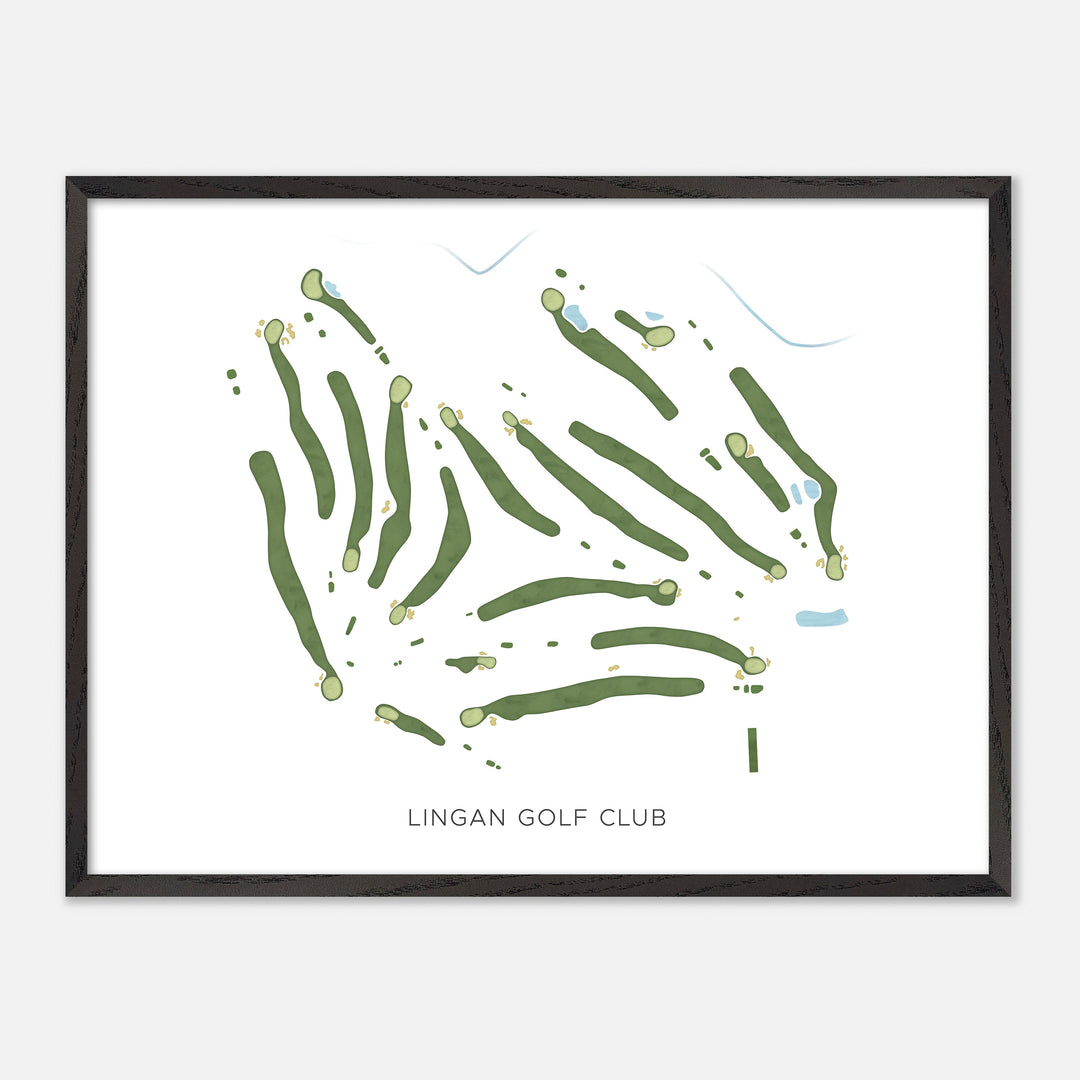 Print of Lingan Golf Club Modern Map