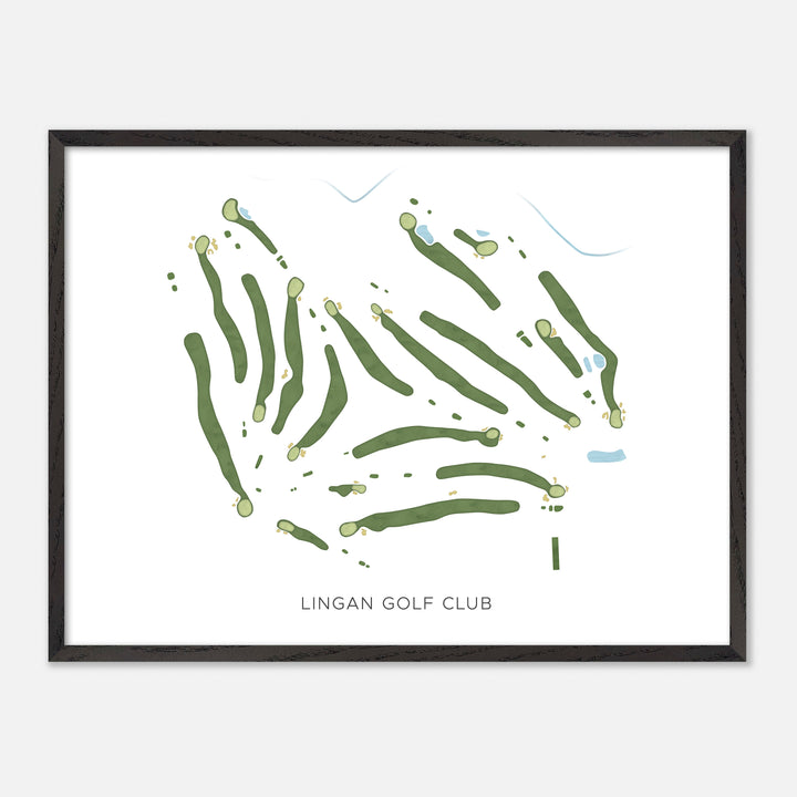 Print of Lingan Golf Club Modern Map