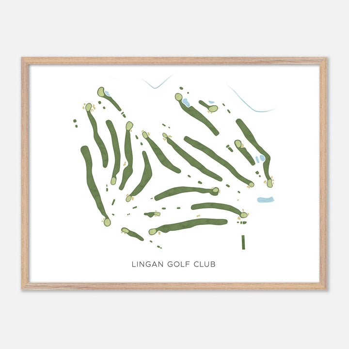 Print of Lingan Golf Club Modern Map