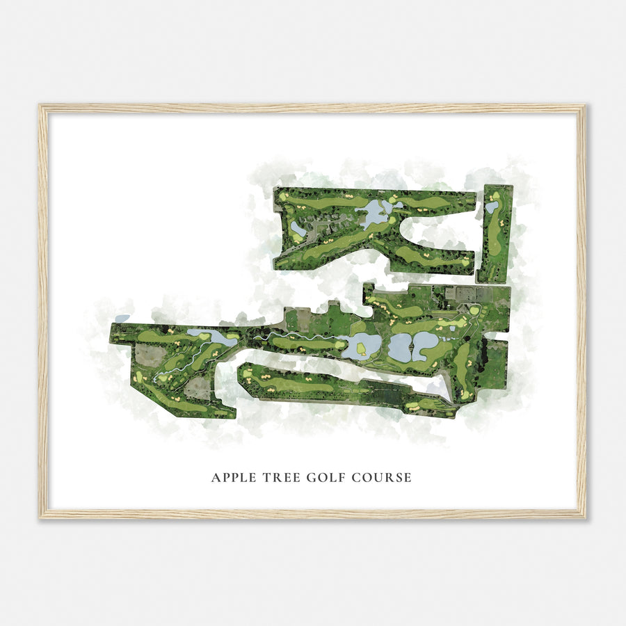 Print of Apple Tree Golf Course Classic Map